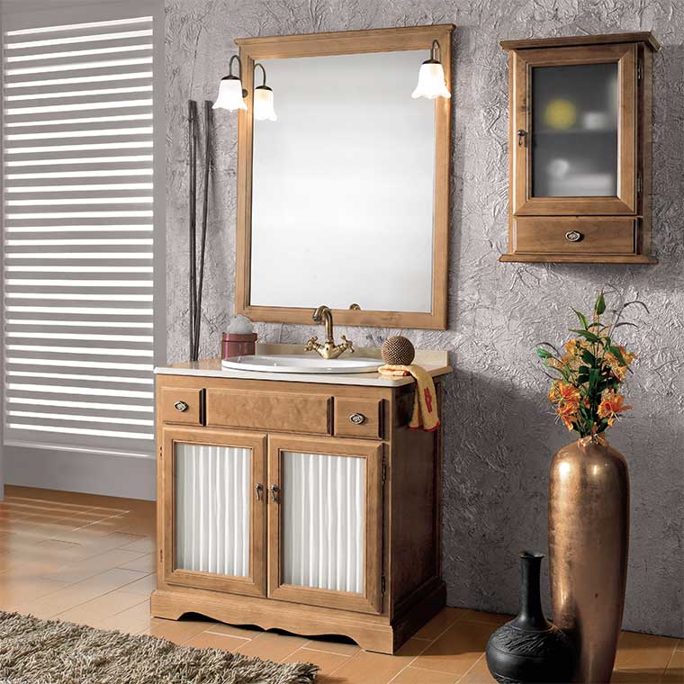 Mueble de Baño 80 cm. con Visillos | Mudeba | ENVÍO GRATIS
