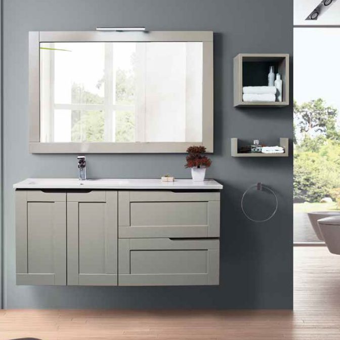 Modelo Alba 2 cajones 2 puertas Color Gris