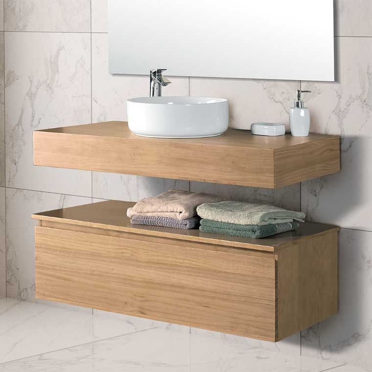 Mueble Lavabo Encimera Madera