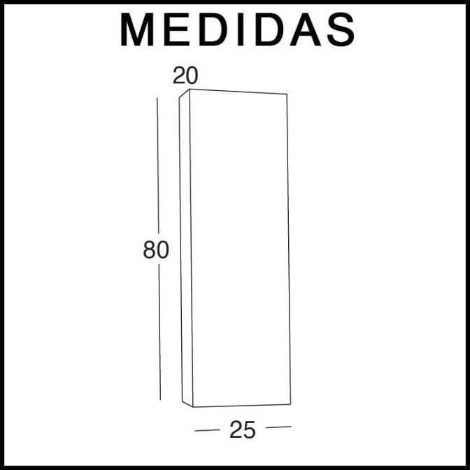 Medidas Mueble Auxiliar Baño Colgar Atenea.