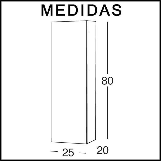 Medidas Mueble Auxiliar Baño Colgar Iris 1 puerta