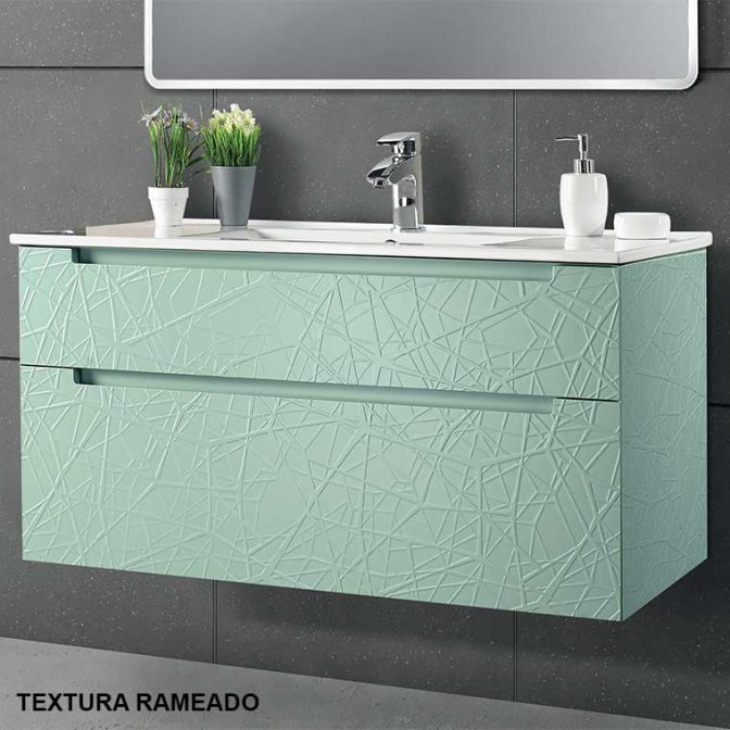 Mueble bajo de baño Cibeles en Textura Rameado