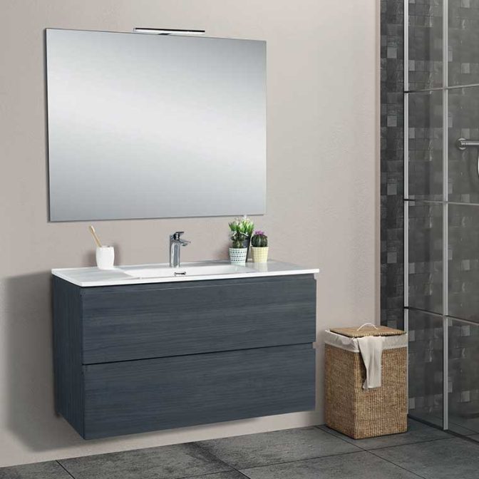 Mueble de Baño Iris de 100 cm. 2 cajones