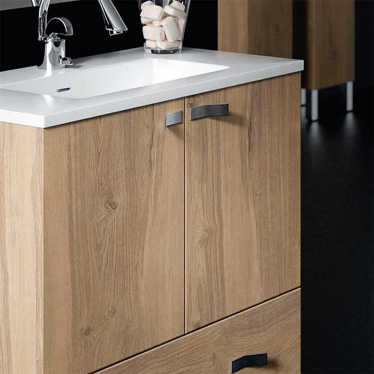 Comprar Mueble de baño Urban Meta con patas 2 cajones + 1 puerta de Aja  baratos