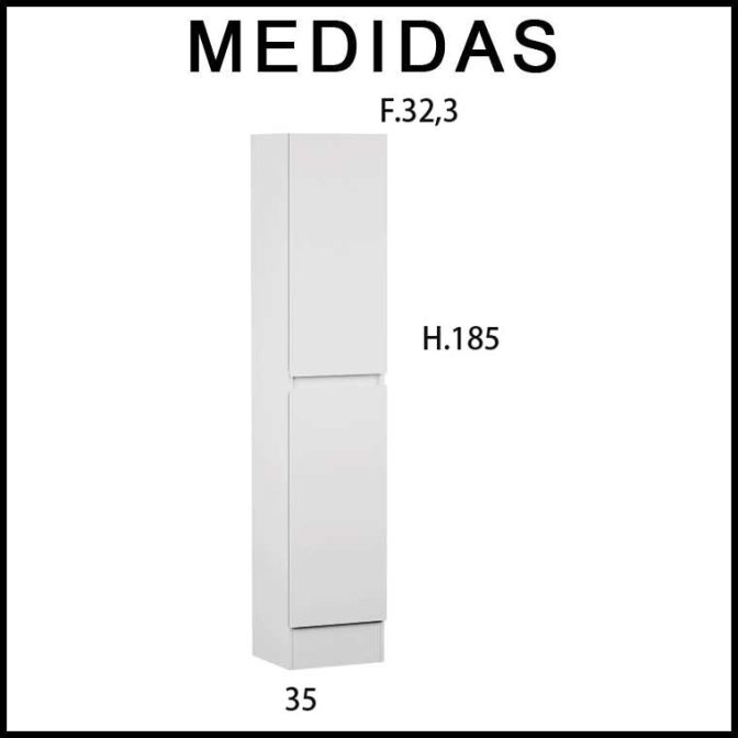 Medidas Mueble Auxiliar Baño Columna Aqua