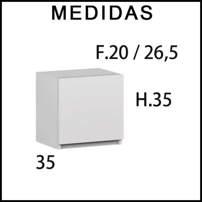 Medidas Mueble Auxiliar Baño de Colgar Dado Kloe