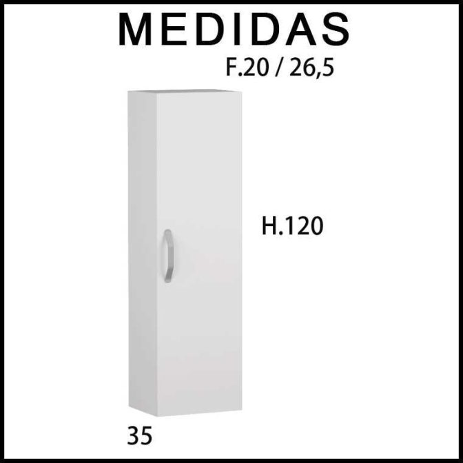 Medidas Mueble Auxiliar Baño Suspendido Vega