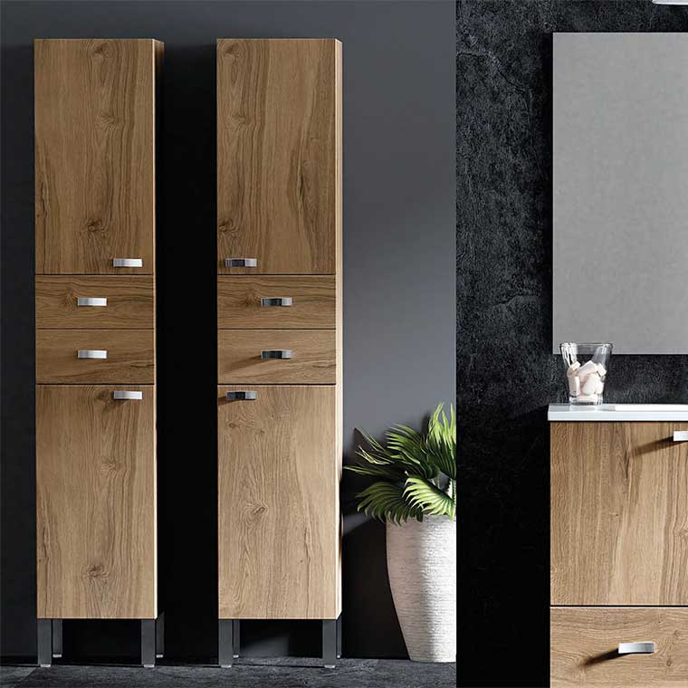 Armario Alto De Baño Mueble Baño Auxiliar Columna De Baño Con 1