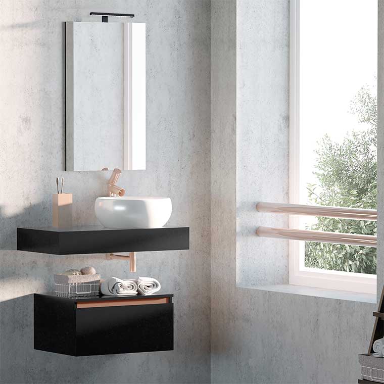 Mueble de baño 80 cm. Vivaro en Ámbar Muebles