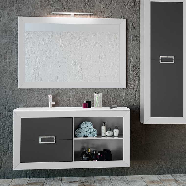 ▷ Mueble de Baño Vintage Vintass 100 cm. 3 cajones y caja baja central