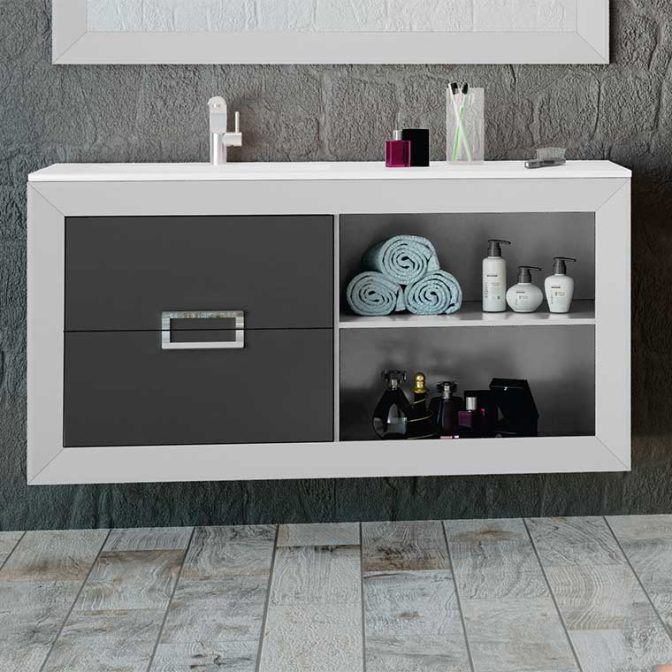 Mueble Bajo de Baño L´Gant 2 cajones, hueco con balda