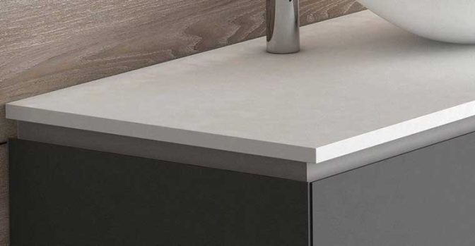 Tapa Solid Surface Blanco Mate Grosor 12 mm.