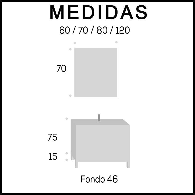 Mueble De Baño A Suelo 3 Cajones 70 Cm Kloe Monument