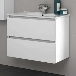 Mueble Bajo de Baño Kloe 2 Cajones Blanco Mate