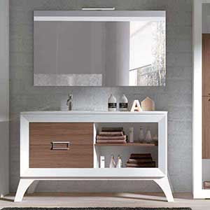 Muebles de baño de 2 cajones, 2 huecos