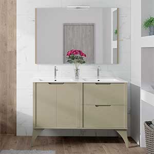 Muebles de baño de 2 cajones, 2 puertas