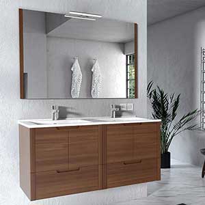 Muebles de baño de 2 cajones, 4 puertas