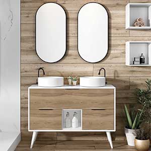 Muebles de baño de 3 cajones, 1 hueco