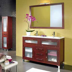 Muebles de baño de 3 cajones, 4 puertas