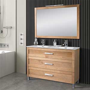 ▷ Mueble de baño Compact 40 con espejo y lavabo