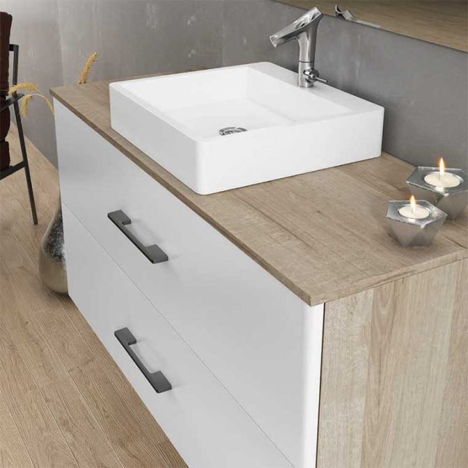 Detalles Mueble de Baño Tecia 2 cajones