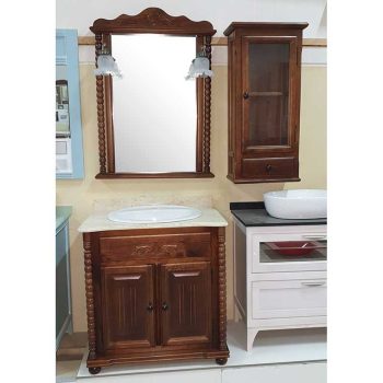 Conjunto Mueble de Baño Olimpo 80 x 55 cm. con Vitrina de Colgar