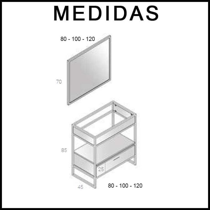 Medidas Muebles de Baño Quality