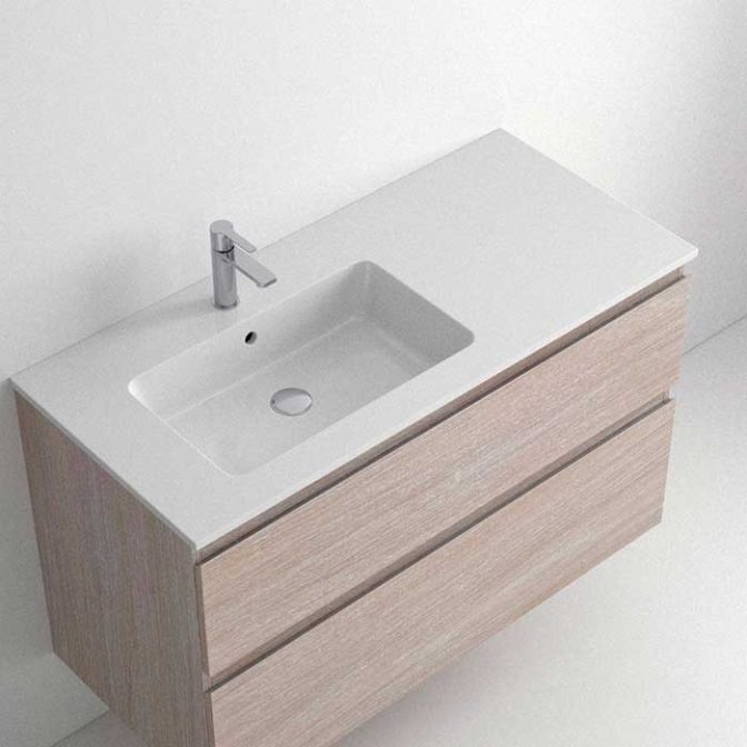 Lavabo Solido Cobertura Solid Surface Seno Desplazado